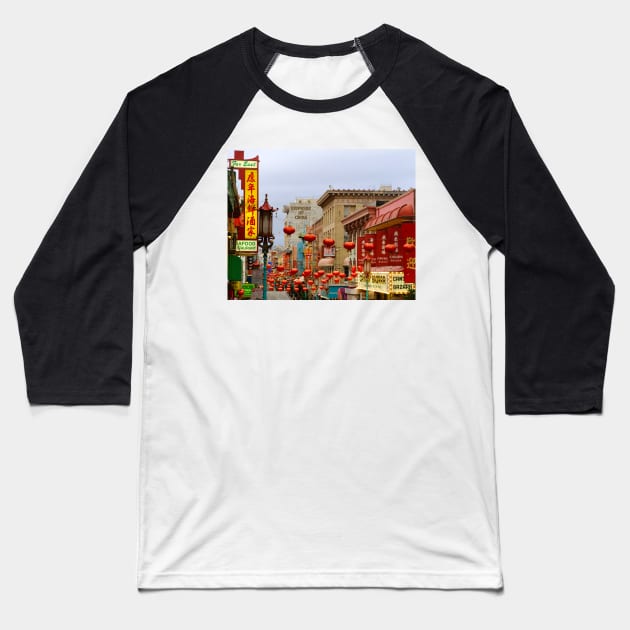 Chinatown San Francisco Baseball T-Shirt by softbluehum